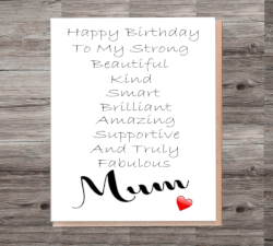 Mum Birthday Card, Card for Special Mum